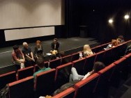 Q&A; reżyser Artykpai Suiundukov, prowadzący spotkanie Samuel Nowak / fot. Agnieszka Martyka, kimbbNE
