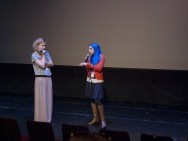 Q&A with Karima Zoubir after the movie CameraWoman / phot.  Martyka,  kimbbNE 